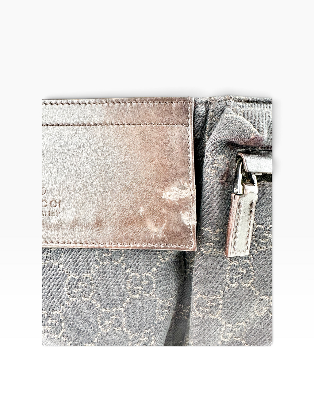 Gucci Brown GG Canvas Double Belt Bag
