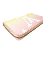 Louis Vuitton Pink Yellow Coated Canvas By The Pool Full Sized Wallet
