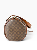 Celine Brown Macadam Coated Canvas Barrel Bag