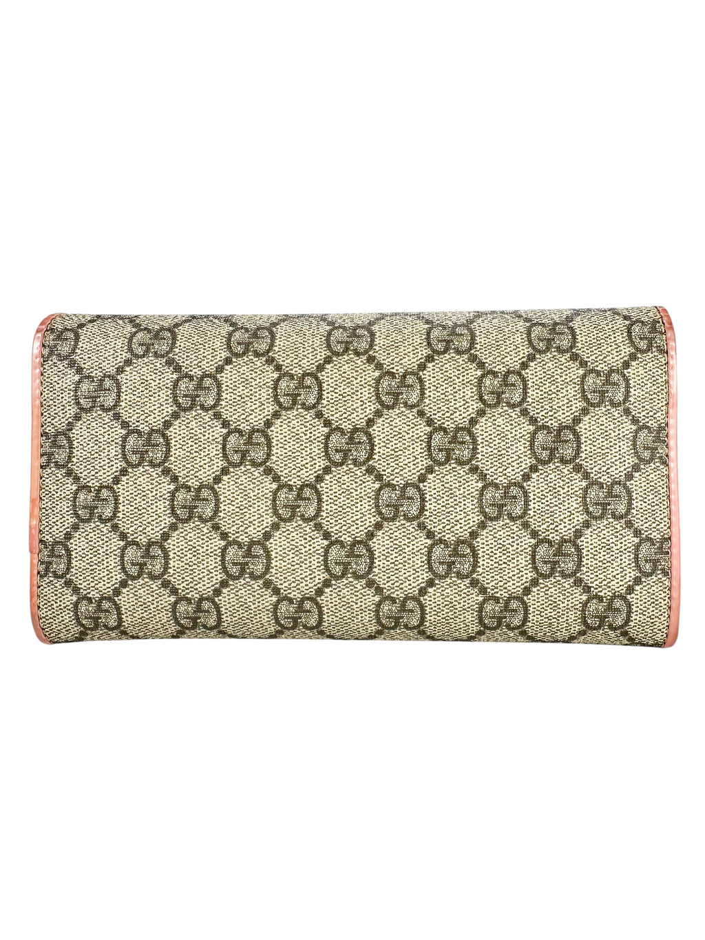Gucci Beige GG Supreme Coated Canvas Long Bow Wallet Full Set