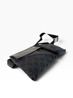 Gucci Brown GG Canvas Double Belt Bag