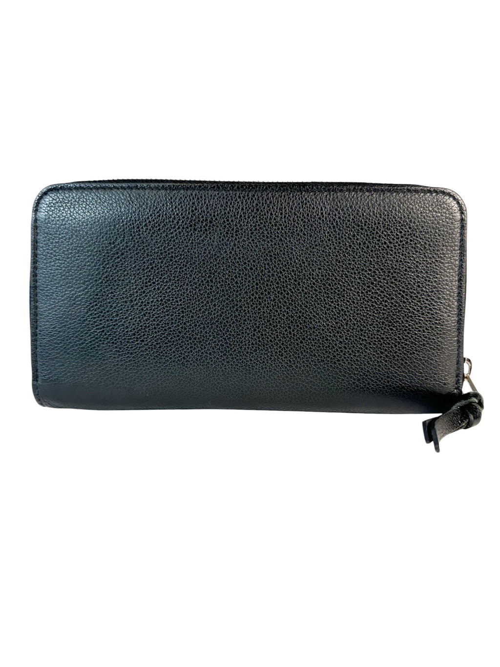 Louis Vuitton Black Pebbled Leather Lock Me Long Wallet