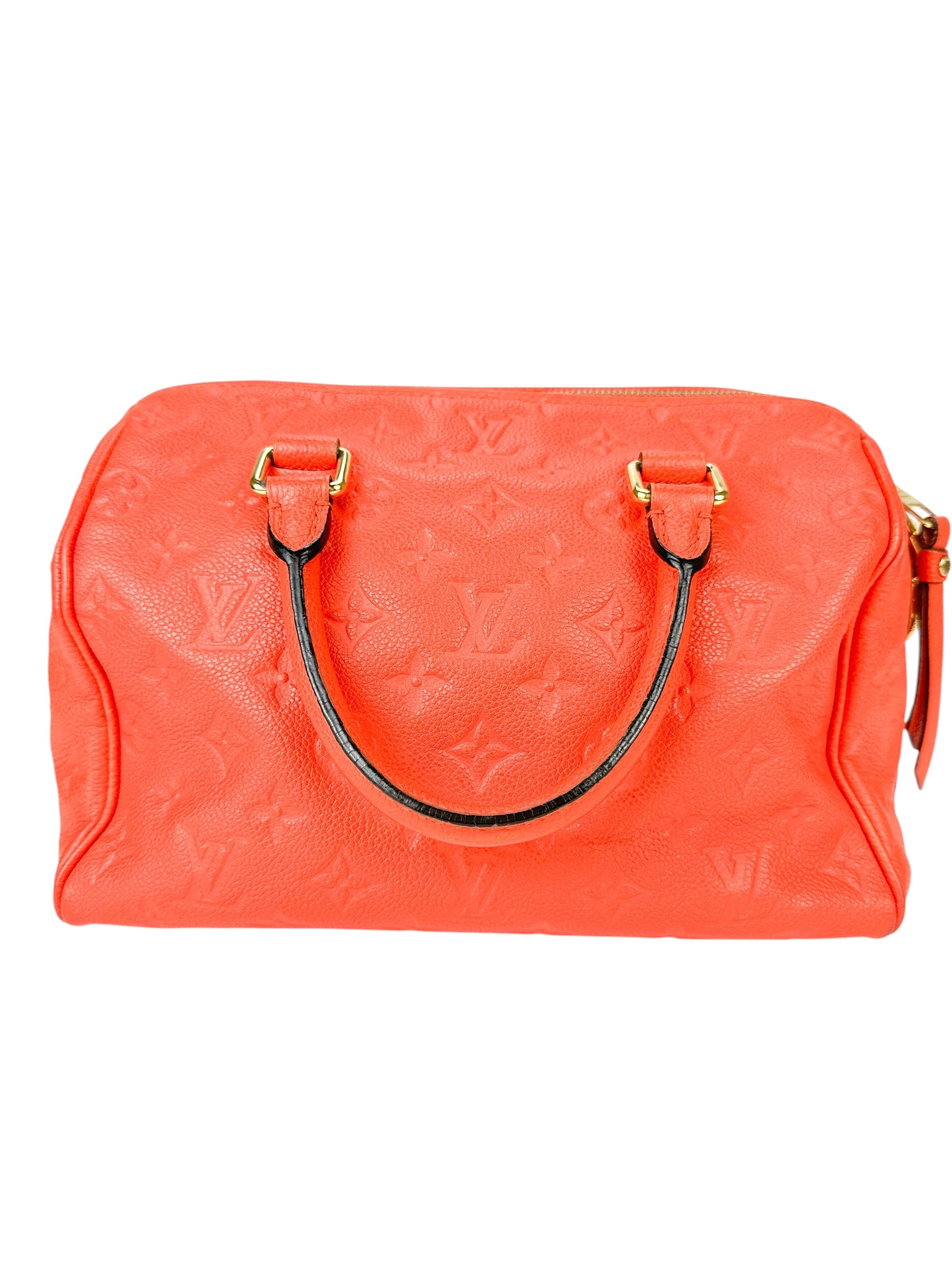 Louis Vuitton Orange Empriente Leather Speedy 25 Bandouliere