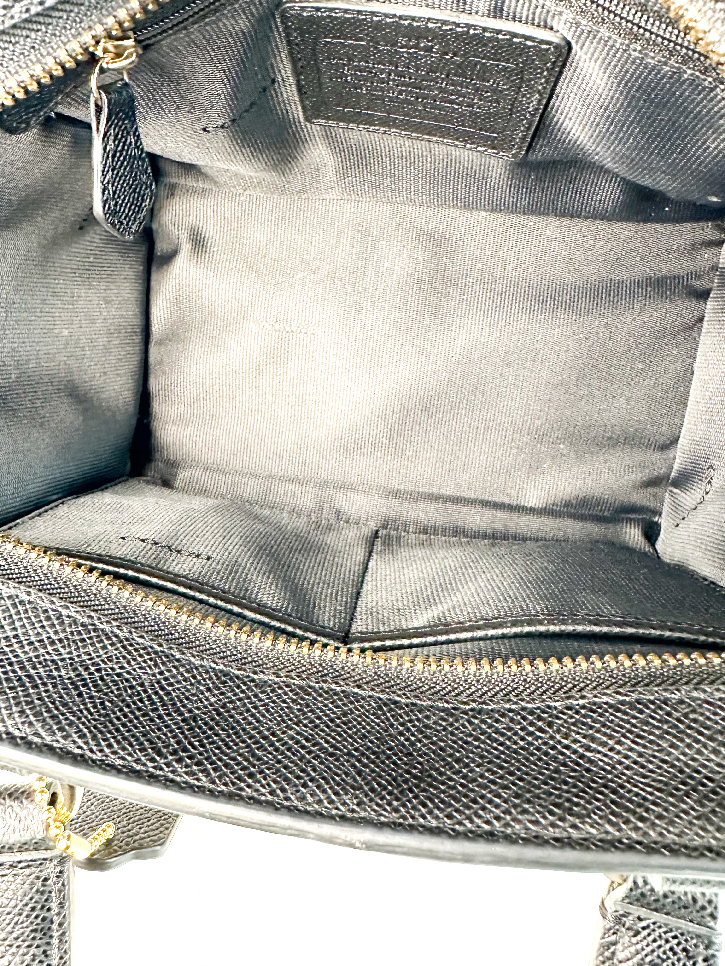 Coach Zebra Print Leather Crosby Mini Carryall