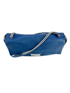 Fendi Blue Calfskin Chain Baguette Large Runway Piece