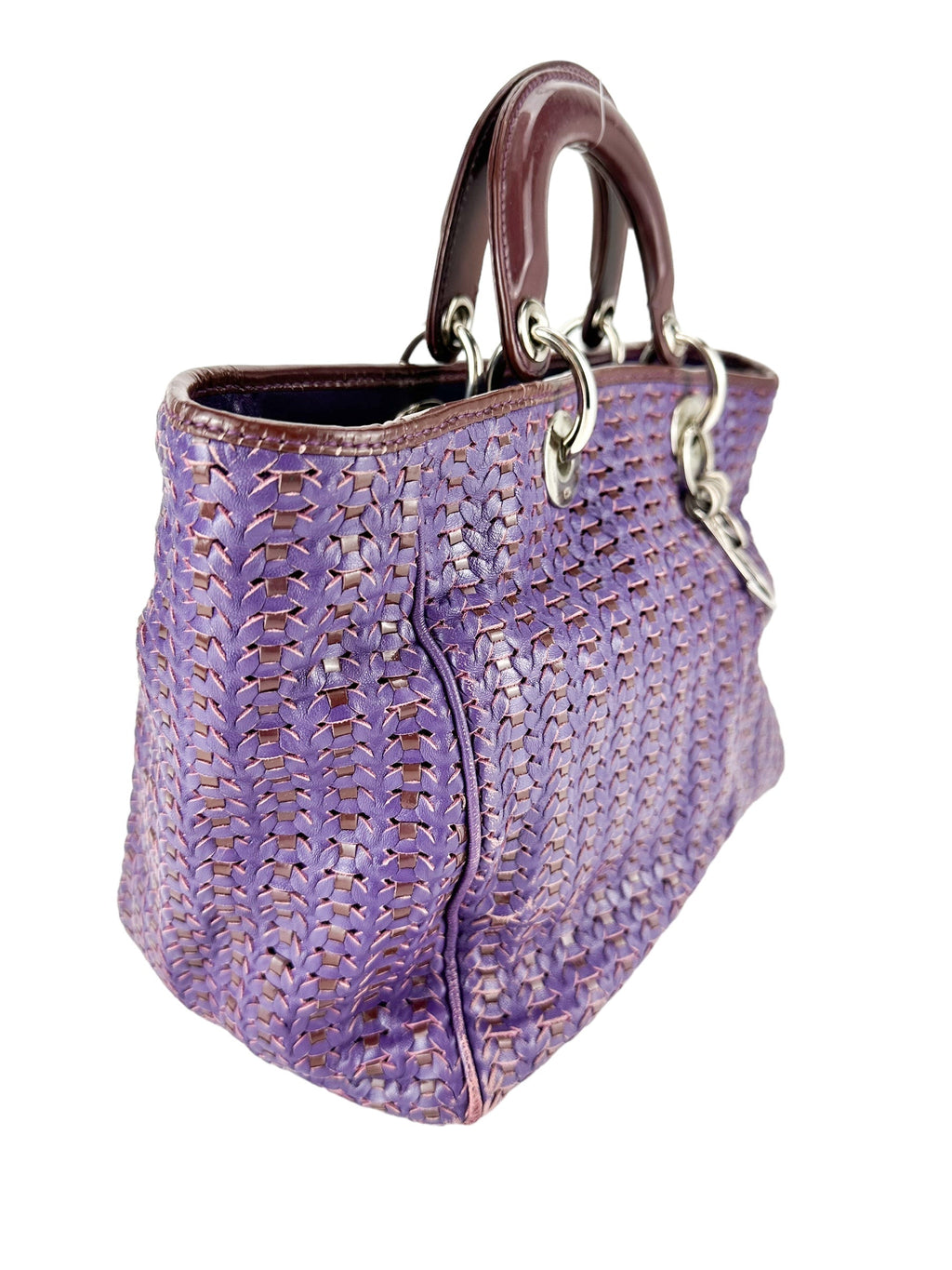 Christian Dior Purple Leather Soft Bag