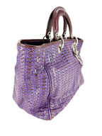 Christian Dior Purple Leather Soft Bag