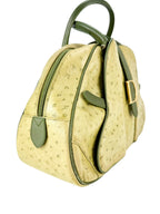 Christian Dior Double Saddle Bowler Ostrich