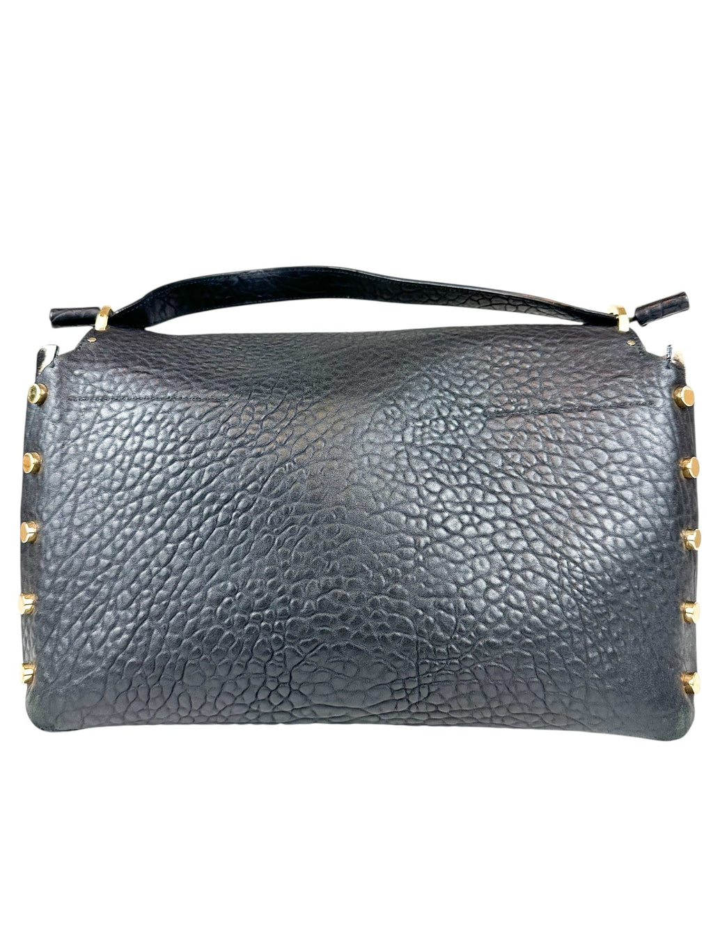 Jimmy Choo Black Leather Lockett Shoulder Bag