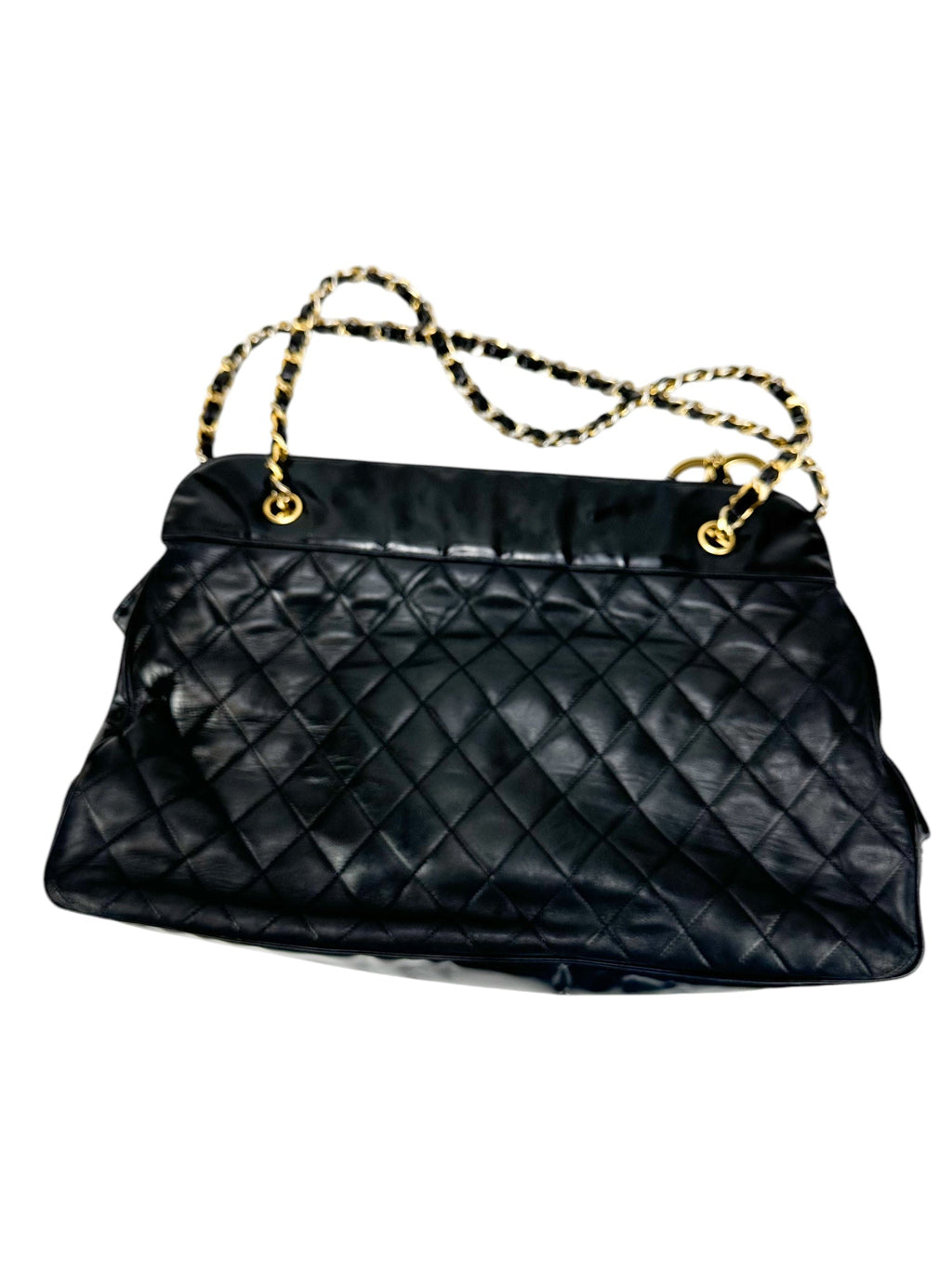 Chanel Black Quilted Lambskin CC Chain Tote