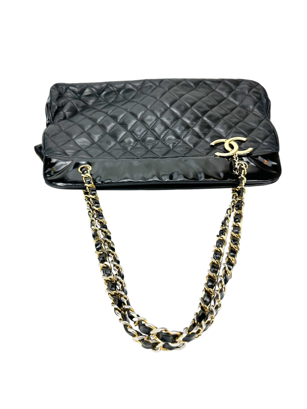 Chanel Black Quilted Lambskin CC Chain Tote