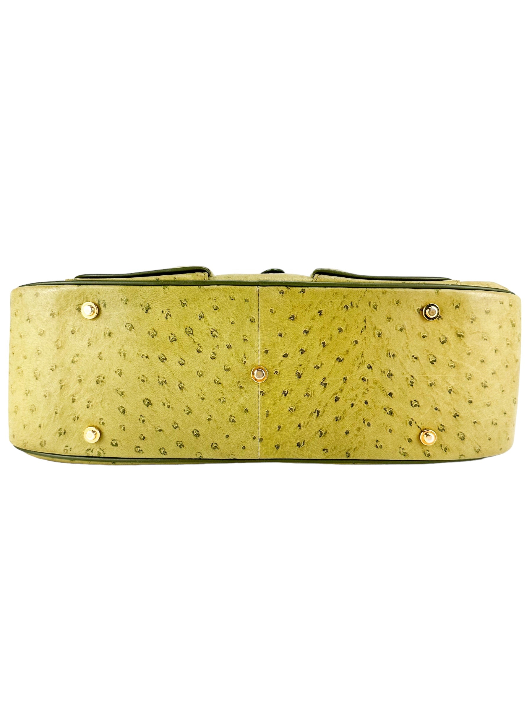 Christian Dior Double Saddle Bowler Ostrich
