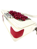 Chanel Calfskin Cream Red Stingray Paris Bombay Boy Bag Small