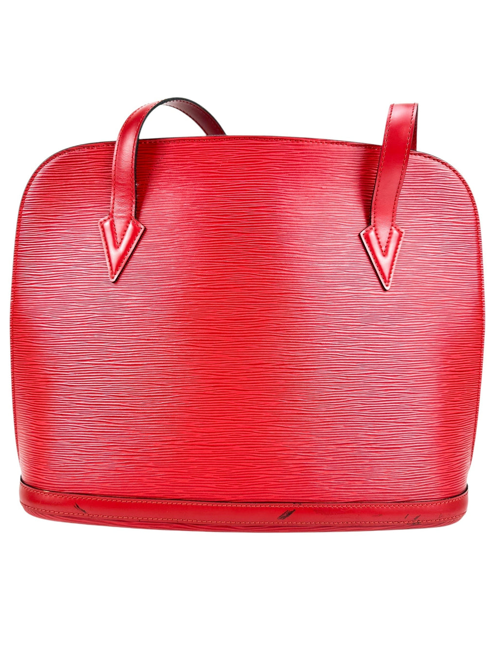 Louis Vuitton Red Epi Leather Lussac Tote