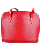 Louis Vuitton Red Epi Leather Lussac Tote