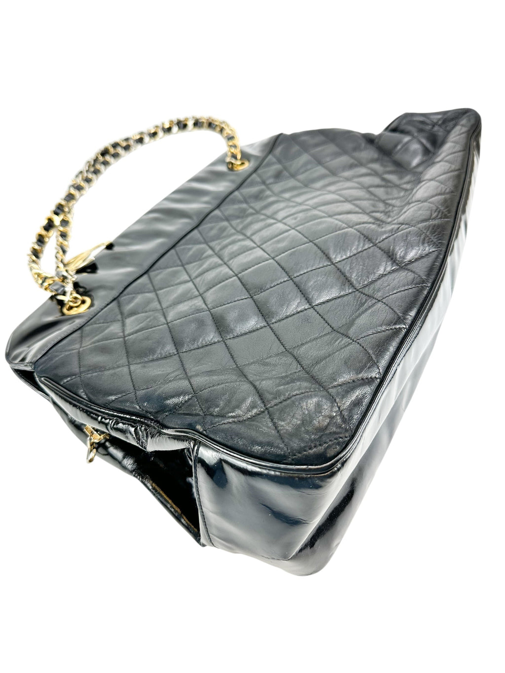Chanel Black Quilted Lambskin CC Chain Tote