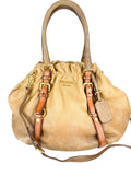 Prada Brown Leather Cervo Antik Handbag