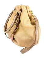 Prada Brown Leather Cervo Antik Handbag