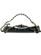 Chanel White Lambskin Chocolate Bar Mademoiselle Flap Bag