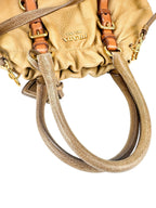 Prada Brown Leather Cervo Antik Handbag
