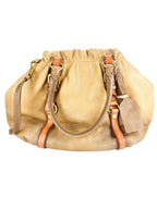 Prada Brown Leather Cervo Antik Handbag