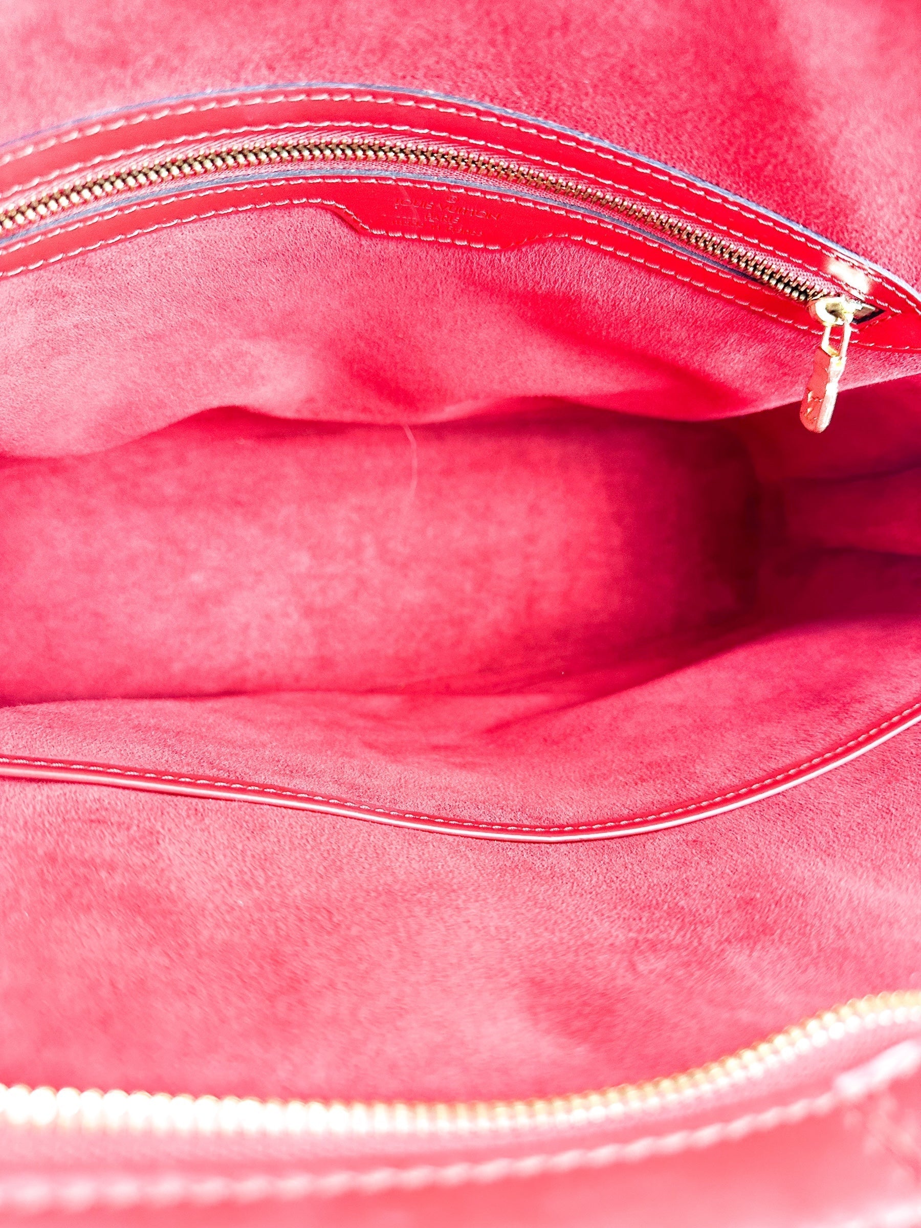 Louis Vuitton Red Epi Leather Lussac Tote