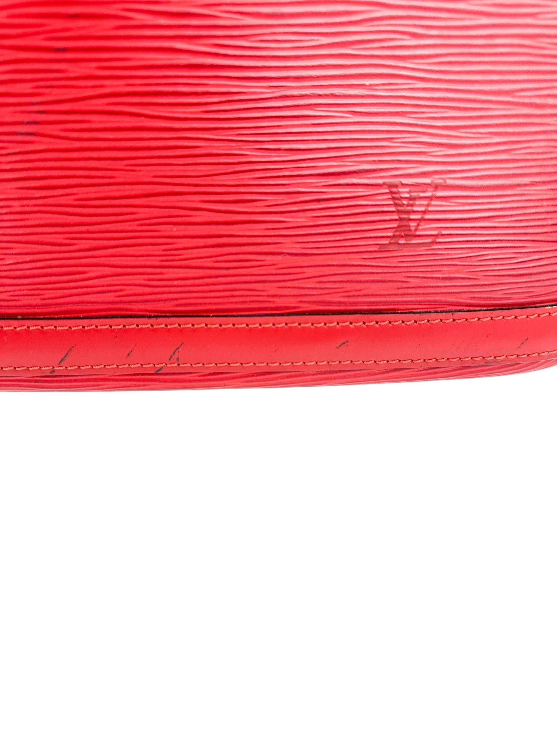 Louis Vuitton Red Epi Leather Lussac Tote