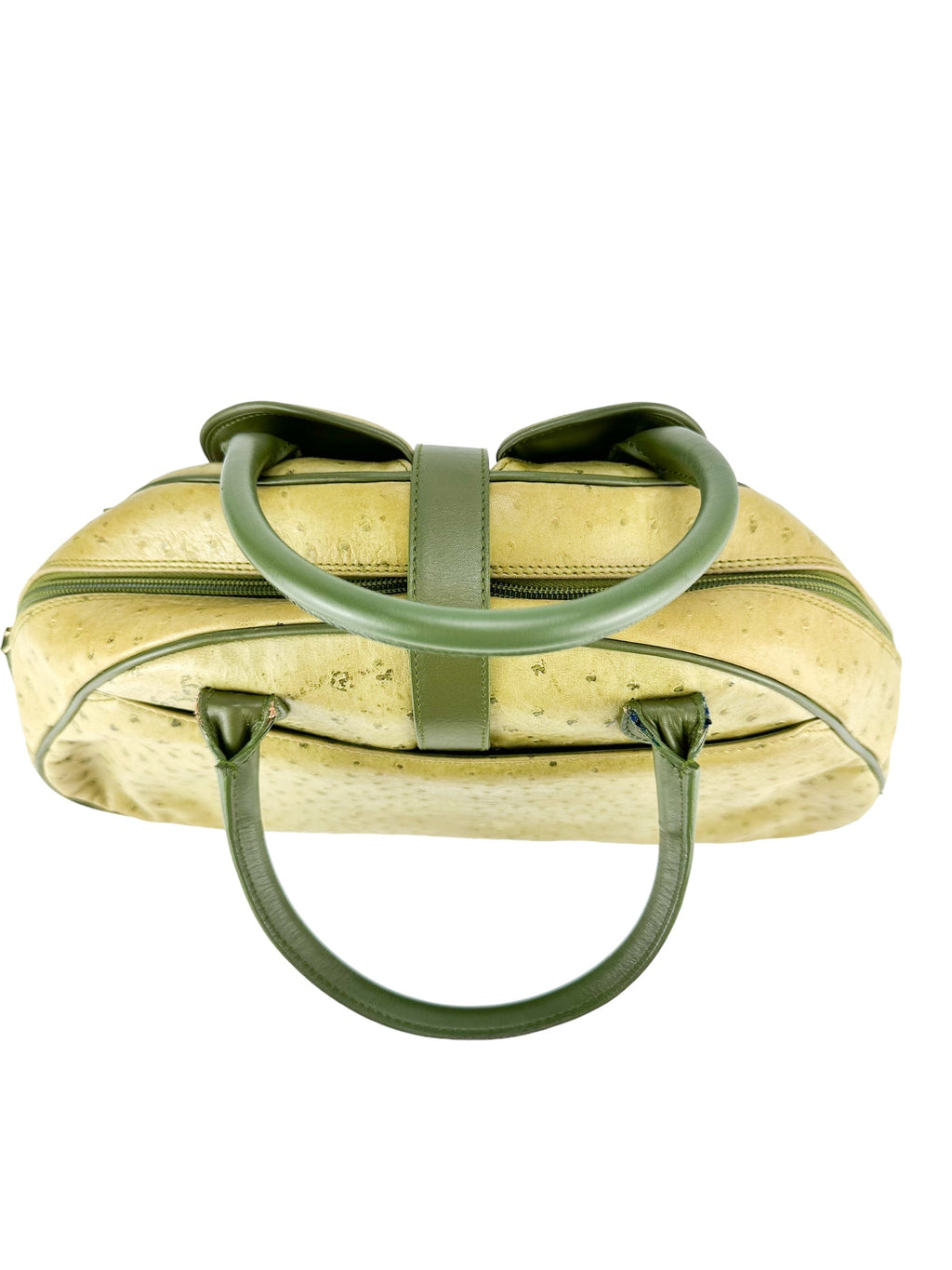 Christian Dior Double Saddle Bowler Ostrich