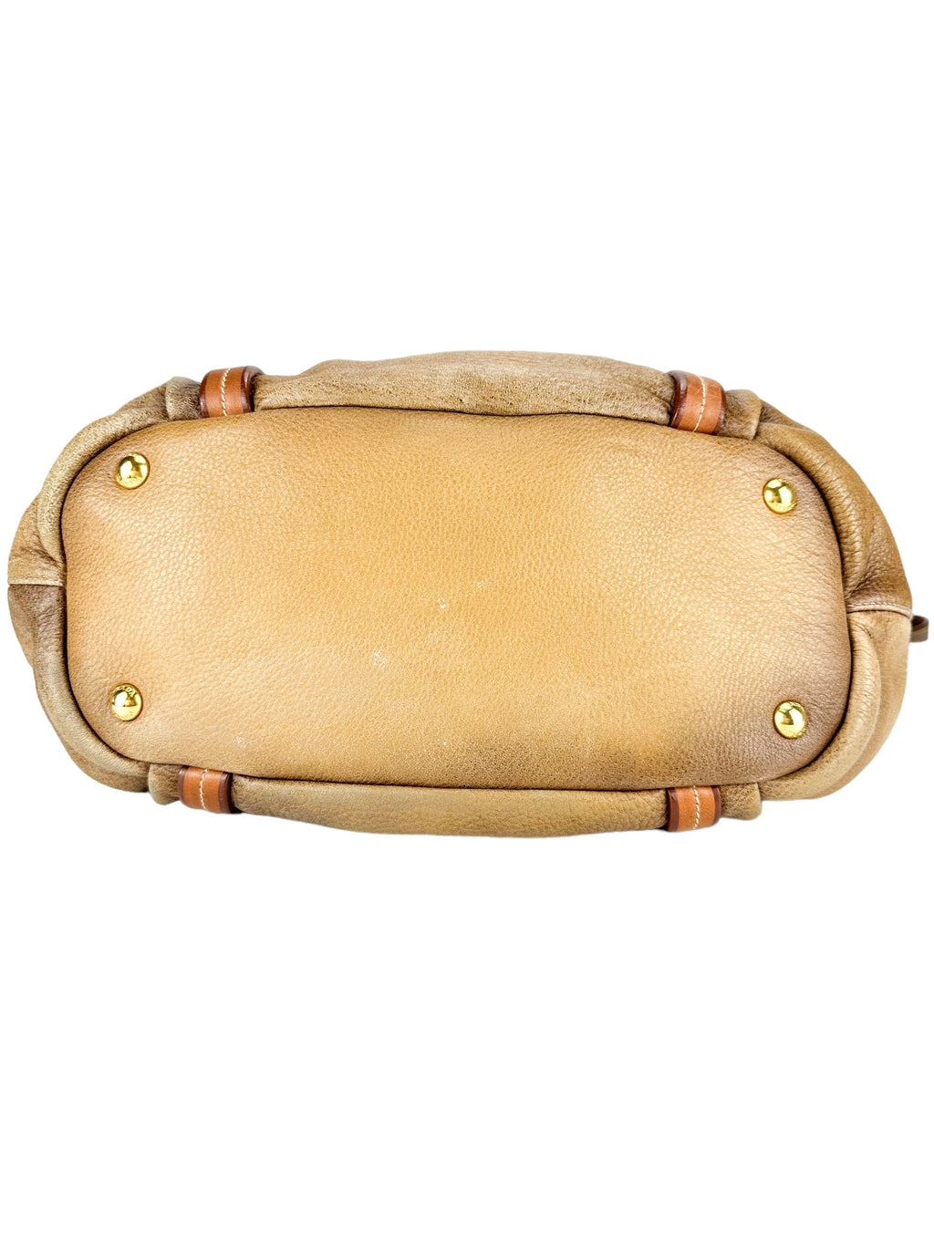 Prada Brown Leather Cervo Antik Handbag