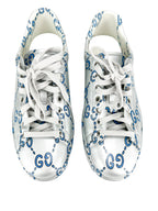 Gucci GG supreme Silver Patent Leather Sneakers