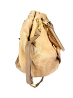 Prada Brown Leather Cervo Antik Handbag