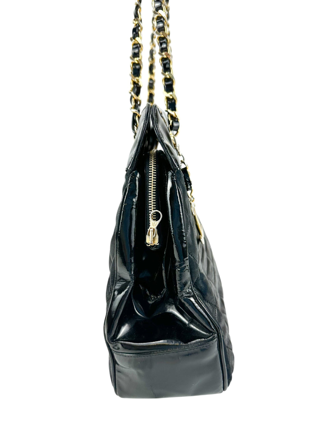 Chanel Black Quilted Lambskin CC Chain Tote