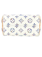 Louis Vuitton Cream Jaquard Monogram Canvas Speedy 20 Full Set