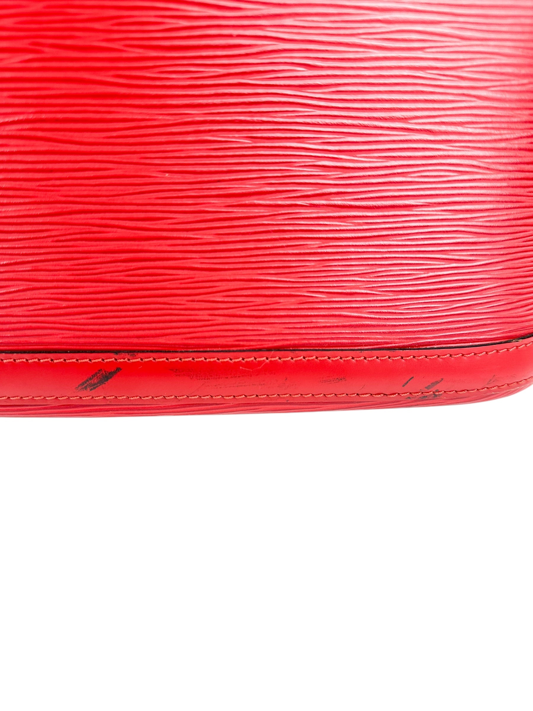 Louis Vuitton Red Epi Leather Lussac Tote