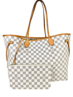 Louis Vuitton Coated Canvas Damier Azur Handbag GM