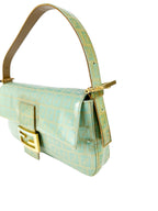 Fendi Mint Vinyl Zucchino Baguette Handbag
