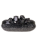 Alexander McQueen Black Crystal Kuckleduster Clutch