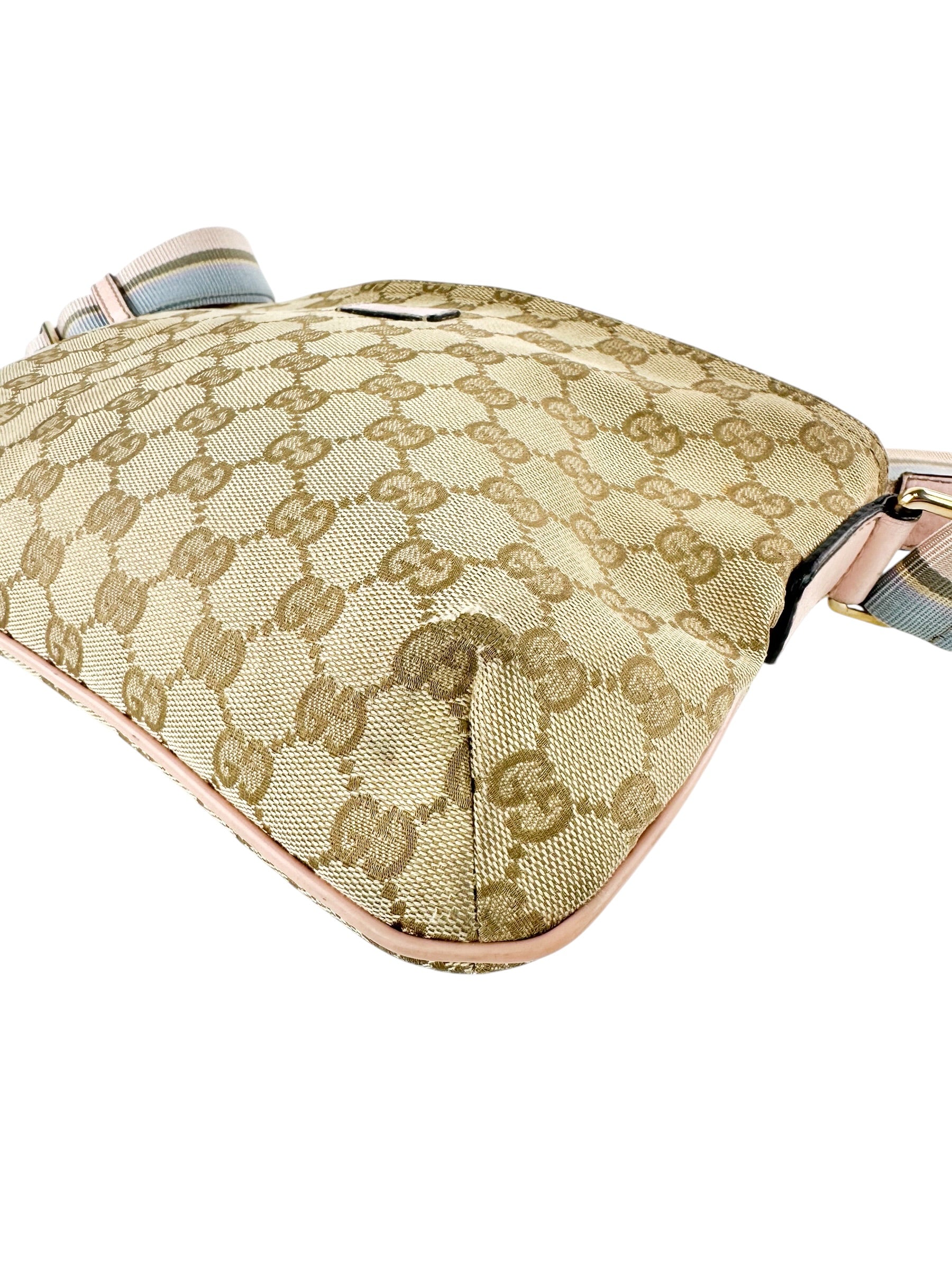 Gucci Beige Canvas GG Sherry Shoulder Bag
