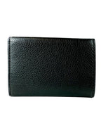Louis Vuitton Black Pebbled Leather Portefeuille Compact Wallet
