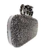 Alexander McQueen Black Crystal Kuckleduster Clutch