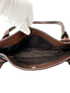 Gucci By Tom Ford Brown Canvas GG Monogram East West Bag