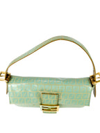 Fendi Mint Vinyl Zucchino Baguette Handbag