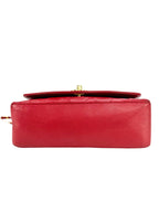 Chanel Red Lambskin Diana Shoulder Bag
