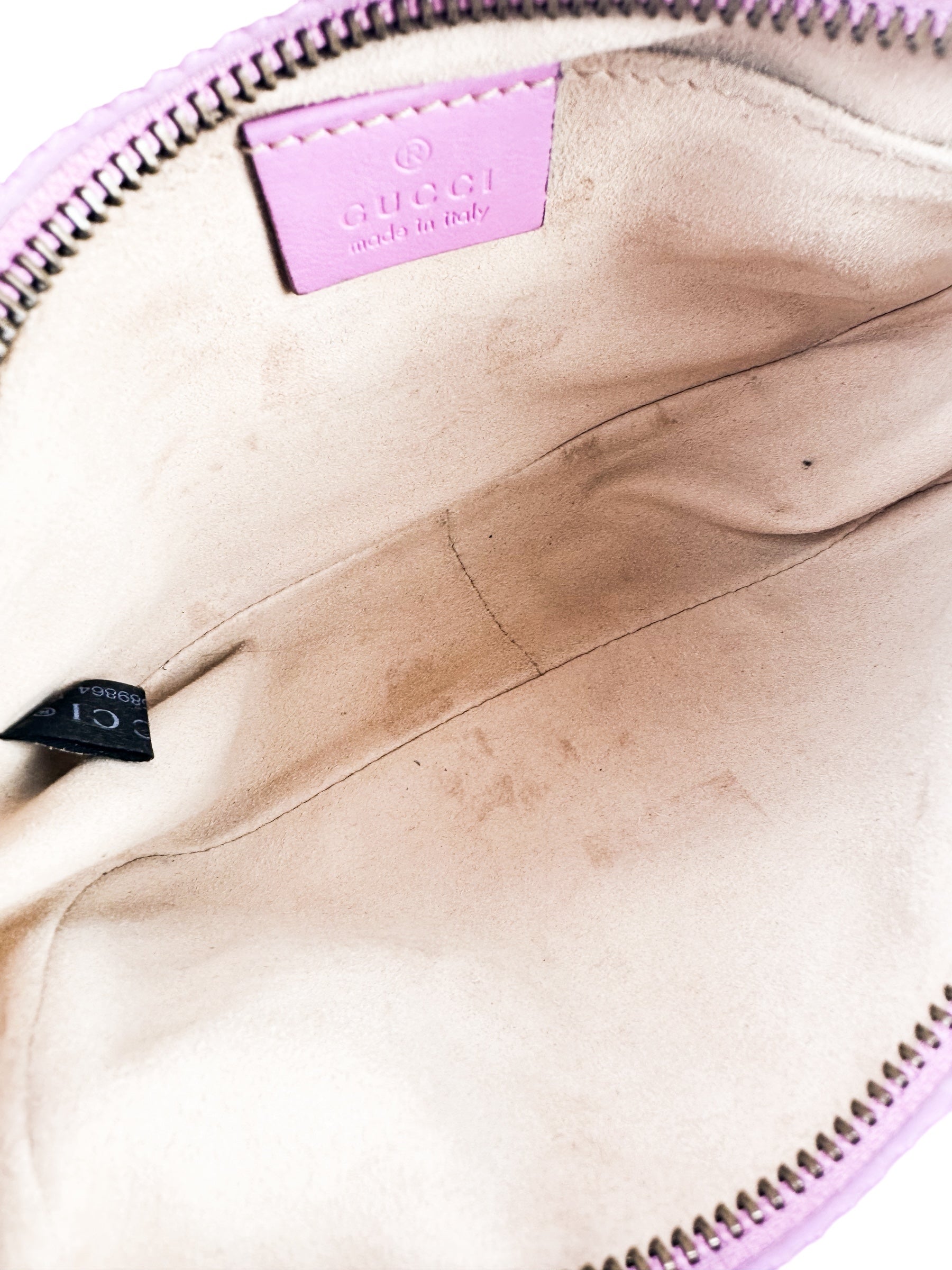 Gucci Candy Mousse Matelasse Leather GG Marmont Chain Shoulder Bag Small