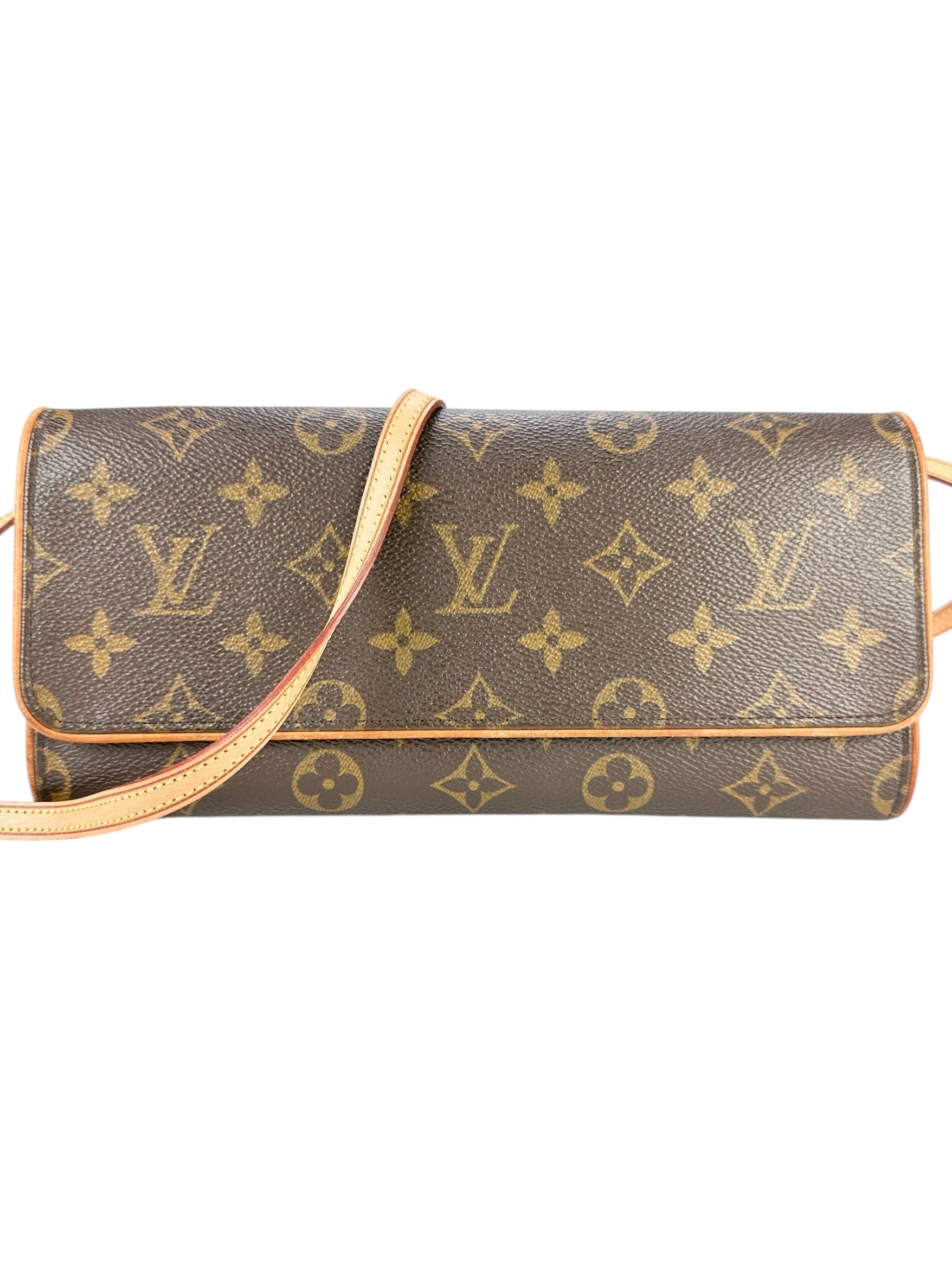 Louis Vuitton Monogram Coated Canvas Twin Pochette GM