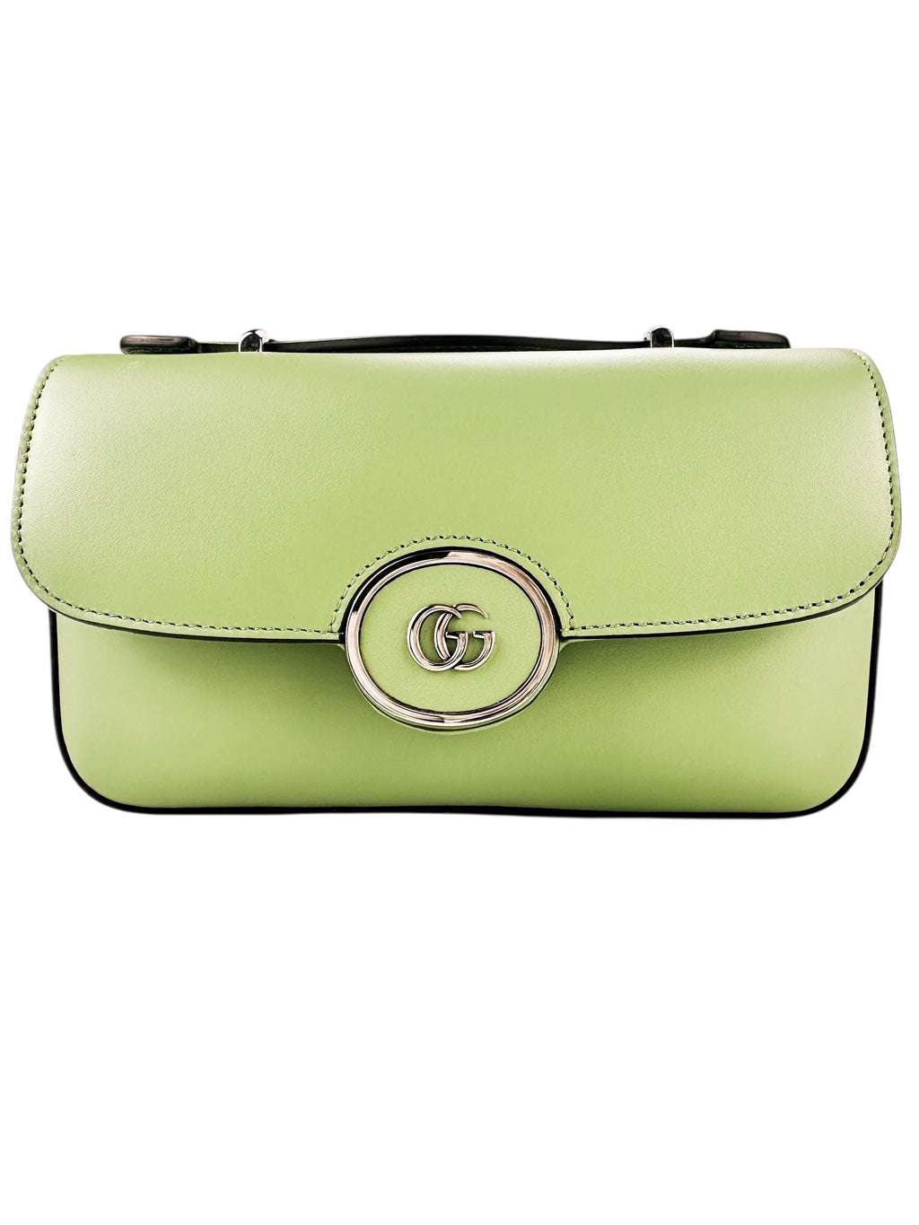 Gucci Calfskin Soft Green Petite GG Shoulder Bag Mini