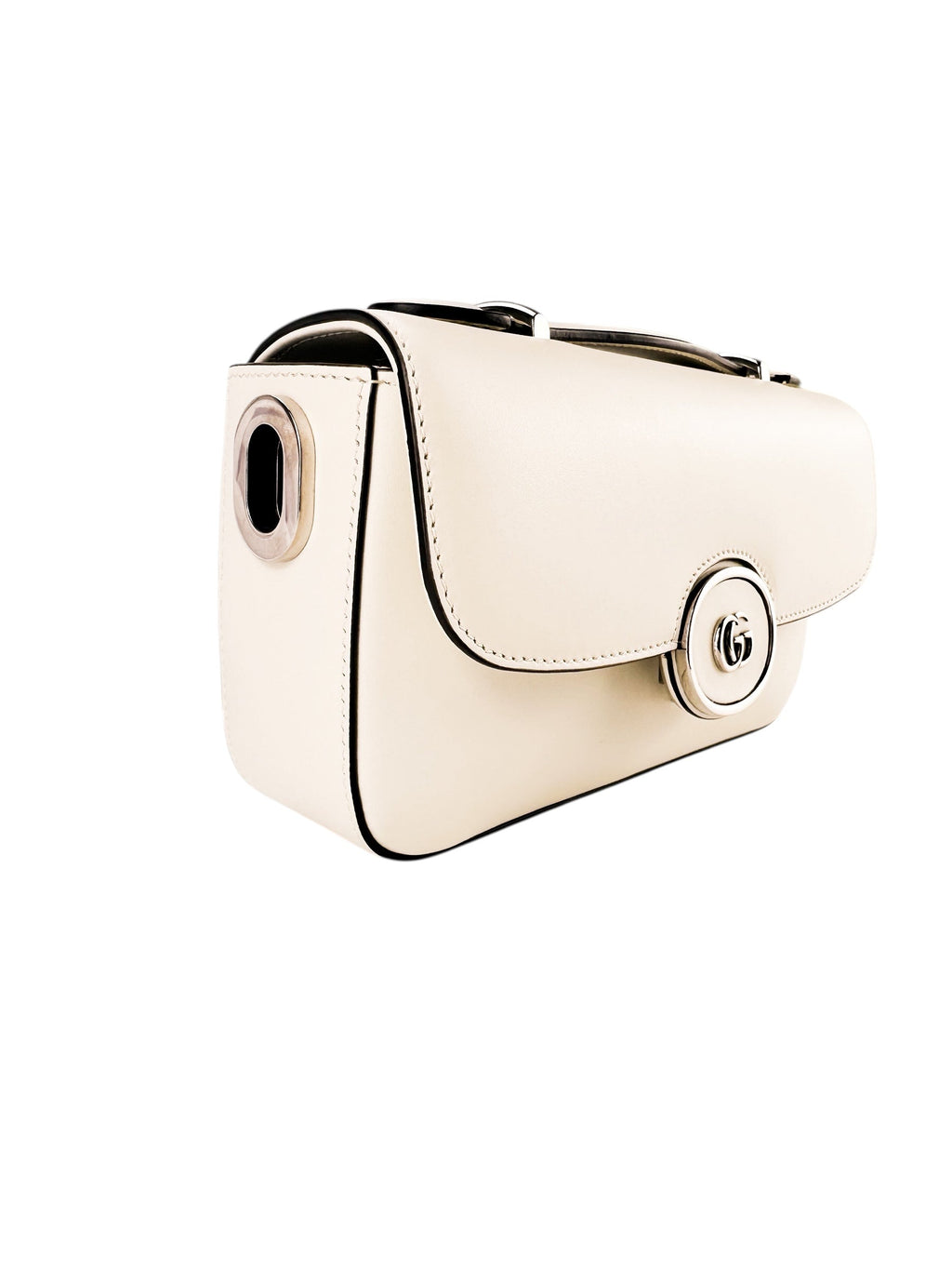 Gucci Calfskin Cream Petite GG Shoulder Bag Mini