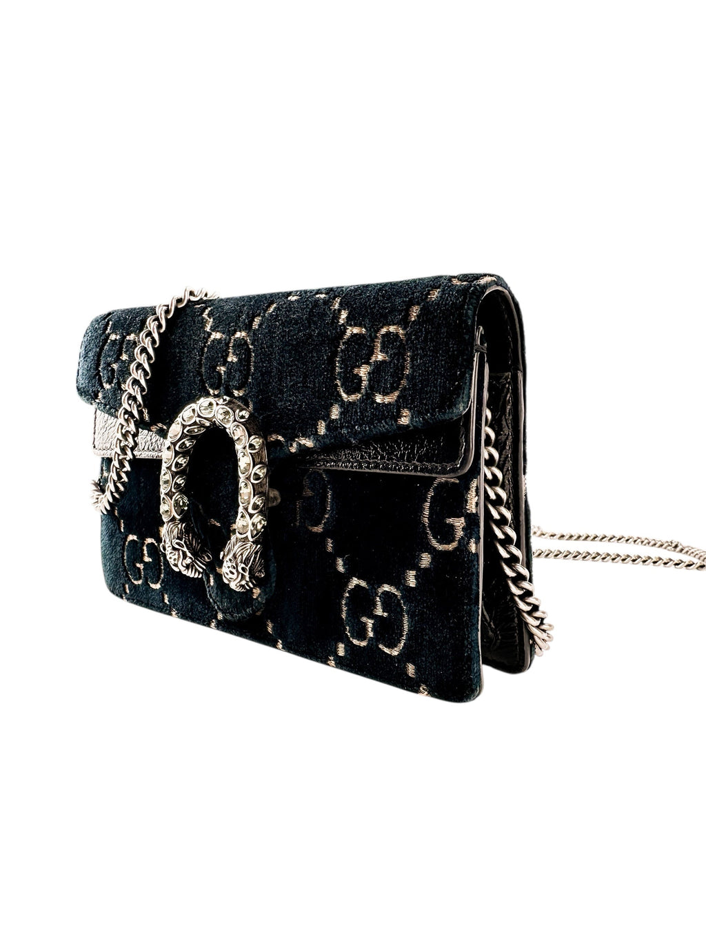 Gucci Velvet Midnight Blue GG Dionysus Super Mini