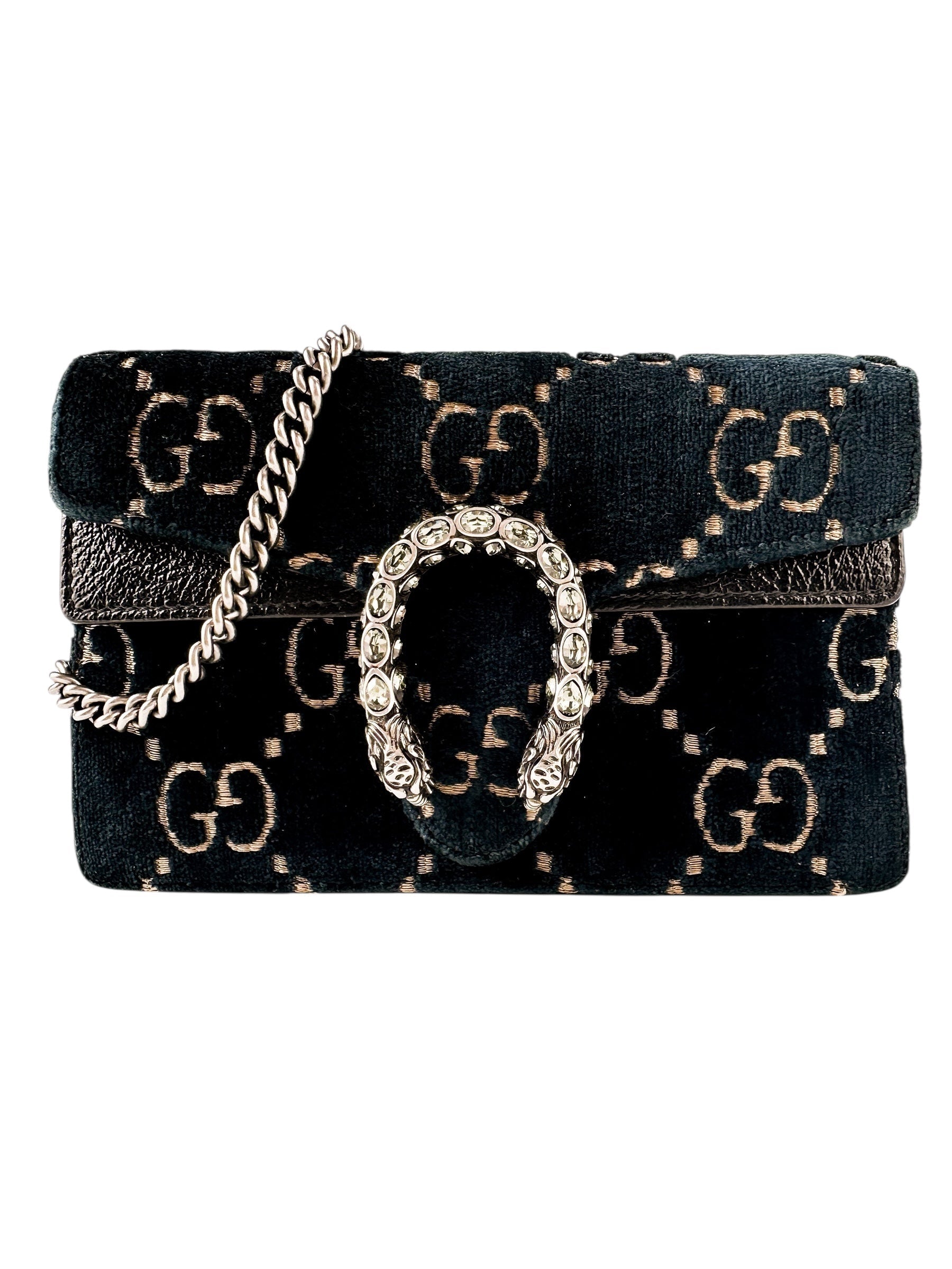 Gucci Velvet Midnight Blue GG Dionysus Super Mini