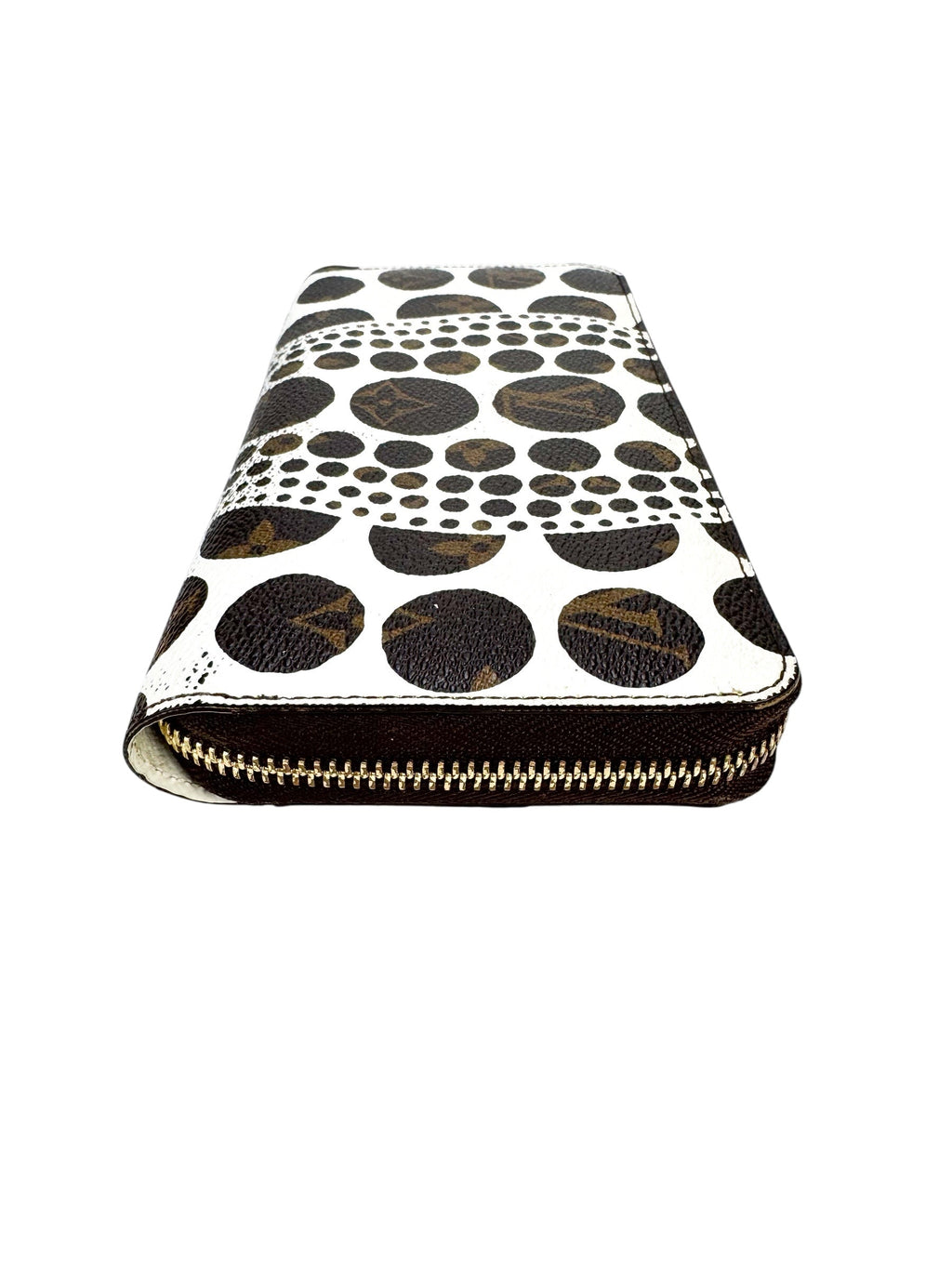 Louis Vuitton White Pumpkin Dots Coated Canvas Zippy Wallet